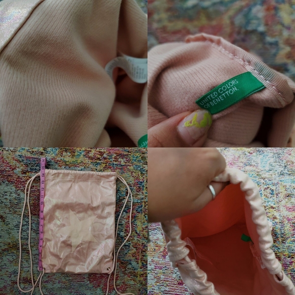 Iridescent pink sparkly star rucksack - Picture 4 of 4